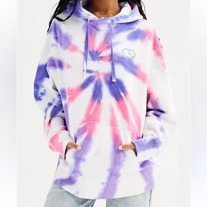 Ivory Ella Purple Swirl Tie Dye Juniors Hoodie Size Small